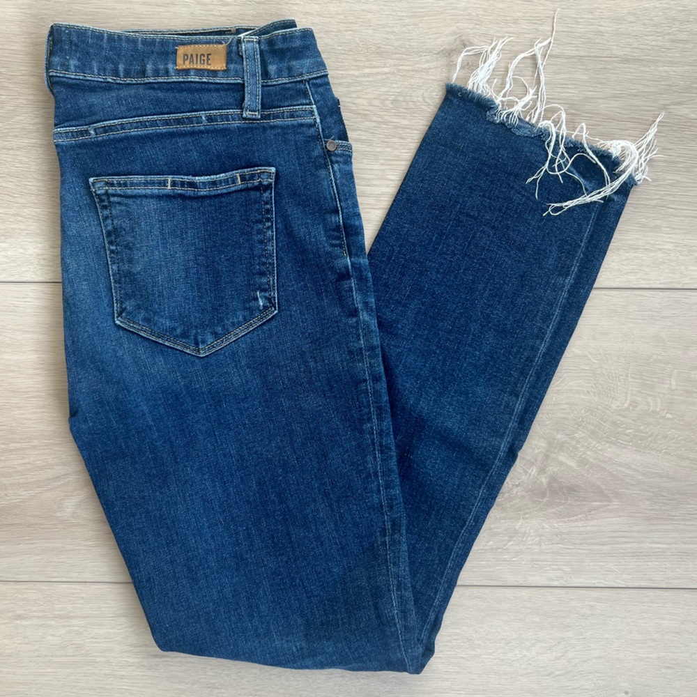 Paige Hoxton Ankle Peg Raw Hem Jeans